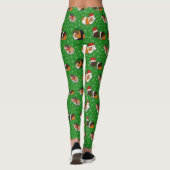 Feierliche Guinea Schweine Weihnachten Gemustert Leggings (Rückseite)
