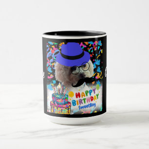 Feierliche Happy Birthday Poodle Kaffee Tasse