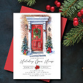 Feierliche Haustüre Open House Einladung