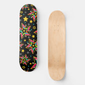 Feierliche Helle Merry Holiday Star Skateboard (Vorderseite)
