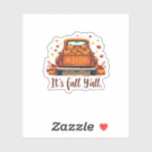 Feierliche Herbsternte Design feiert Herbstmeer Aufkleber (Blatt)