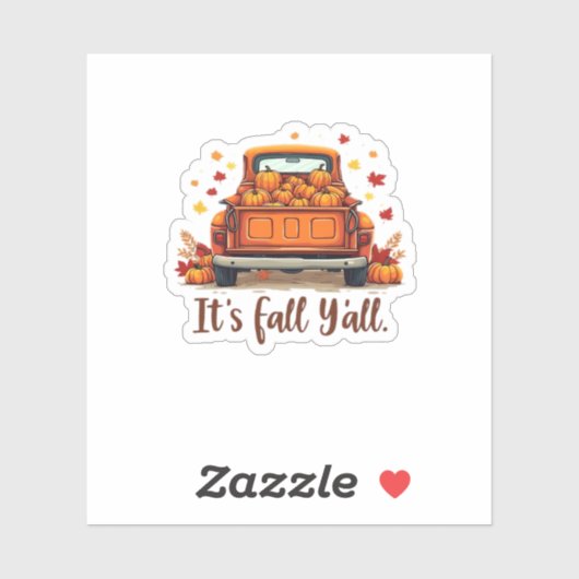 Feierliche Herbsternte Design feiert Herbstmeer Aufkleber (Blatt)