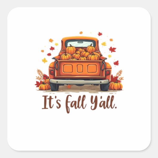 Feierliche Herbsternte Design feiert Herbstmeer Quadratischer Aufkleber (Vorderseite)