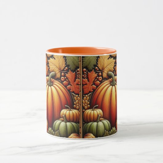 Feierliche Herbstsaison Harvest Pumpkins Tasse (Zentrum)