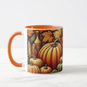 Feierliche Herbstsaison Harvest Pumpkins Tasse (Links)
