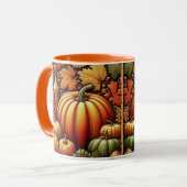 Feierliche Herbstsaison Harvest Pumpkins Tasse (Vorderseite Links)