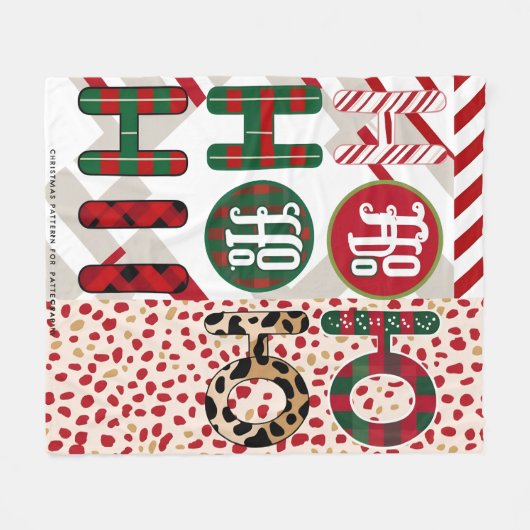 Feierliche "HO HO HO" Weihnachtsfeier Fleece & She (Vorderseite (Horizontal))