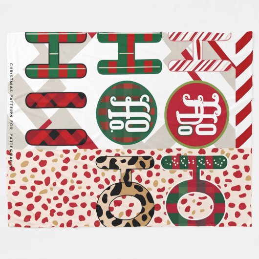 Feierliche "HO HO HO" Weihnachtsfeier Fleece & She (Vorderseite (Horizontal))