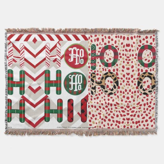 Feierliche "HO HO HO" Weihnachtsfeier Fleece & She Decke (Vorderseite)