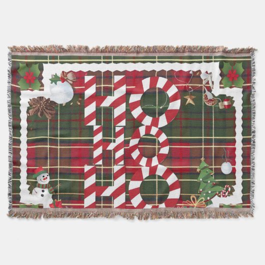 Feierliche "HO HO HO" Weihnachtsfeier Fleece & She Decke (Vorderseite)