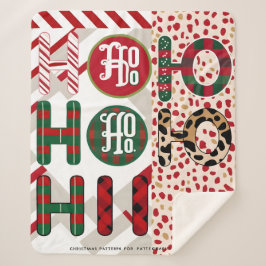 Feierliche "HO HO HO" Weihnachtsfeier Fleece & She Sherpadecke