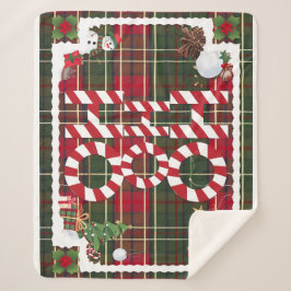 Feierliche "HO HO HO" Weihnachtsfeier Fleece & She Sherpadecke