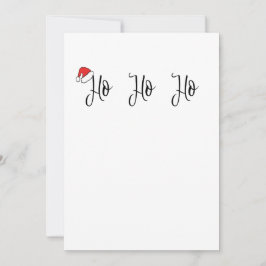 Feierliche "Ho Ho Ho" Weihnachtsmannmütze Weihnach Feiertagskarte