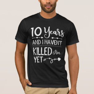 Feierliche Hochzeit 10 Jahre Heirat T-Shirt
