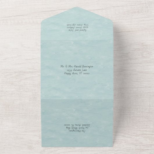 Feierliche Hochzeit am Meer - Einladung (Außenbereich)