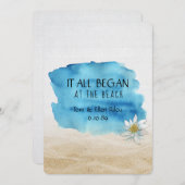 Feierliche Hochzeit am Strand Einladung (Vorne/Hinten)