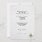 Feierliche Hochzeit am Strand Einladung (Rückseite)