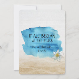 Feierliche Hochzeit am Strand Einladung