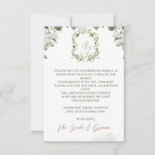 Feierliche Hochzeit Danke, dass Sie Kartengeschenk Dankeskarte (Vorderseite)