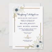 Feierliche Hochzeit der Nautischen Marine und des Einladung (Vorderseite)