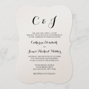 Feierliche Hochzeit Einladung von Bride-Eltern