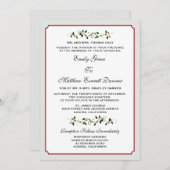 Feierliche Hochzeit im Dezember Einladung (Vorne/Hinten)