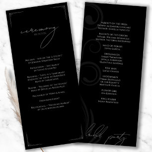 Feierliche Hochzeit in Schwarz und Weiß Programm