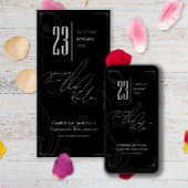 Feierliche Hochzeit in Schwarz und Weiß Save The Date