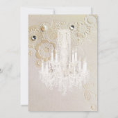Feierliche Hochzeit mit einem Kronleuchter aus Wir Einladung (Rückseite)