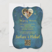 Feierliche Hochzeit mit Ihrem Zodiac-Zeichen-Foto Einladung (Rückseite)