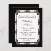 Feierliche Hochzeit Probe Dinner Einladung (Vorne/Hinten)