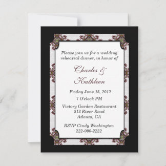 Feierliche Hochzeit Probe Dinner Einladung