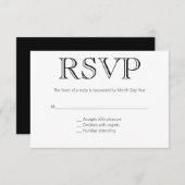 Feierliche Hochzeit RSVP Karte (Vorne/Hinten)