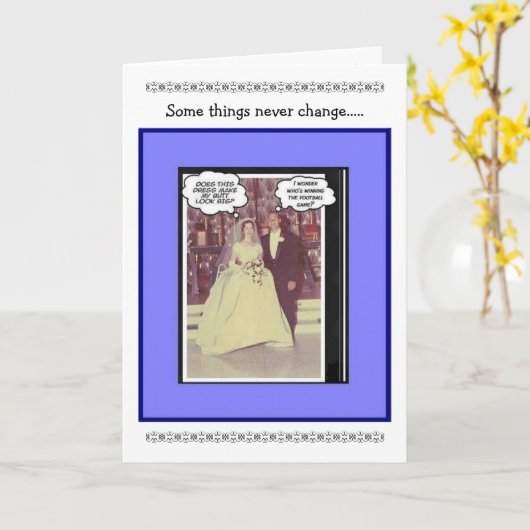 Feierliche Hochzeit - Vintag Karte (Gelbe Blume)