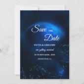 Feierliche Hochzeit Vollmond & Sterne Mitternacht  Save The Date (Vorderseite)