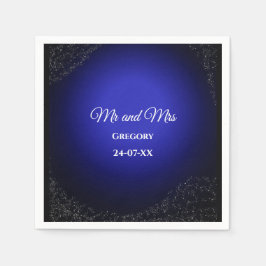 Feierliche Hochzeit Vollmond & Sterne Mitternacht  Serviette