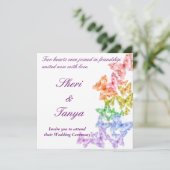 Feierliche Hochzeit von Gay Lesbian Einladung (Stehend Vorderseite)