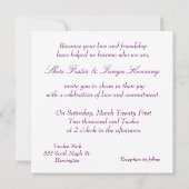 Feierliche Hochzeit von Gay Lesbian Einladung (Rückseite)