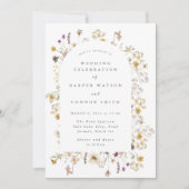 Feierliche Hochzeit von Wildblume mit Trockenfrühl Einladung (Vorderseite)
