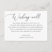 Feierliche Hochzeit wünscht sich gut | Schwarz-Wei Begleitkarte (Vorderseite)