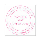 Feierliche Hochzeiten und runde Rücksendeadresse Permastempel (Design)