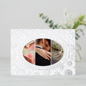 Feierliche Hochzeitsankündigung Save the Date Folieneinladung (Stehend vorne)