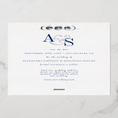 Feierliche Hochzeitsankündigung Save the Date Folieneinladung (Rückseite)