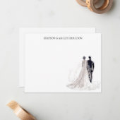 Feierliche Hochzeitsbride Mitteilungskarte (Vorderseite/Rückseite Beispiel)