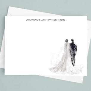Feierliche Hochzeitsbride Mitteilungskarte