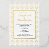 Feierliche Hochzeitseinladung mit Goldfolie Folieneinladung (Vorderseite)