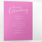 Feierliche Hochzeitseröffnungsfeier Rosa Programm (Innen Erste Seite)