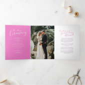 Feierliche Hochzeitseröffnungsfeier Rosa Programm (Innenseite)