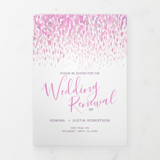 Feierliche Hochzeitseröffnungsfeier Rosa Programm (Cover)