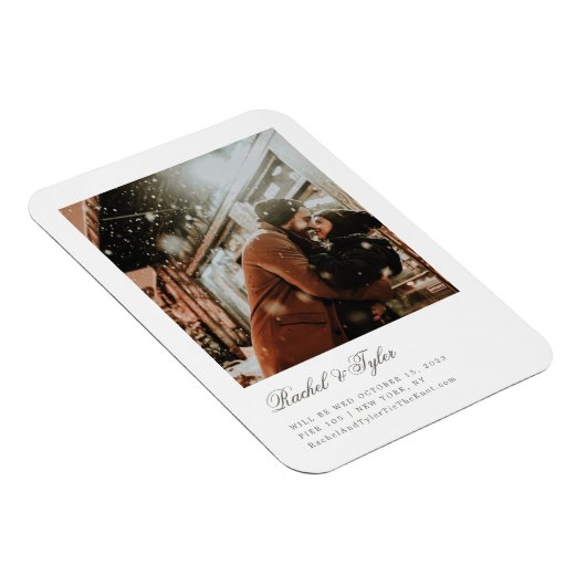 Feierliche Hochzeitsfeier Save the Date Magnet (Rechte Seite)